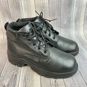 Thorogood Black Leather Boots Plain Toe Chukka 534-6906 Men's 6 US Women’s 7.5
